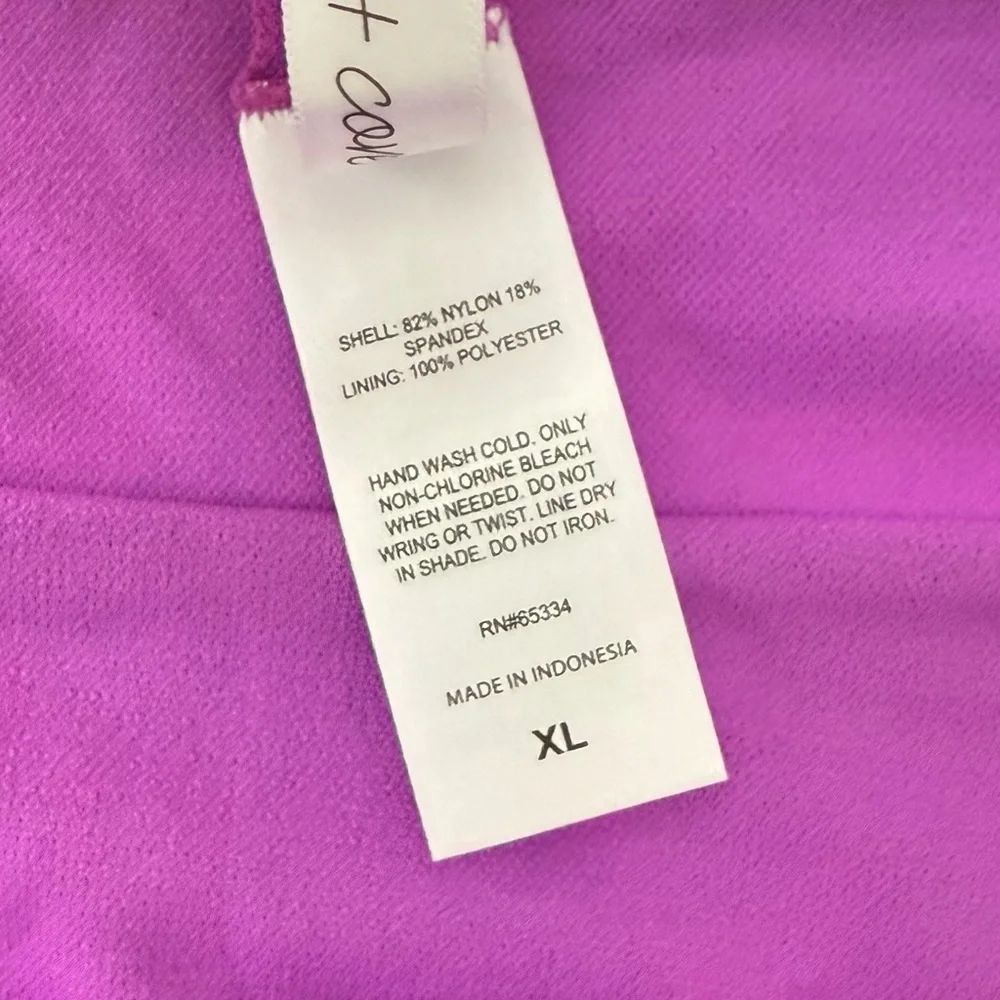 Salt + Cove Bikini Bottom Junior Size XL Multi Purple Abstract Floral Swim NWT